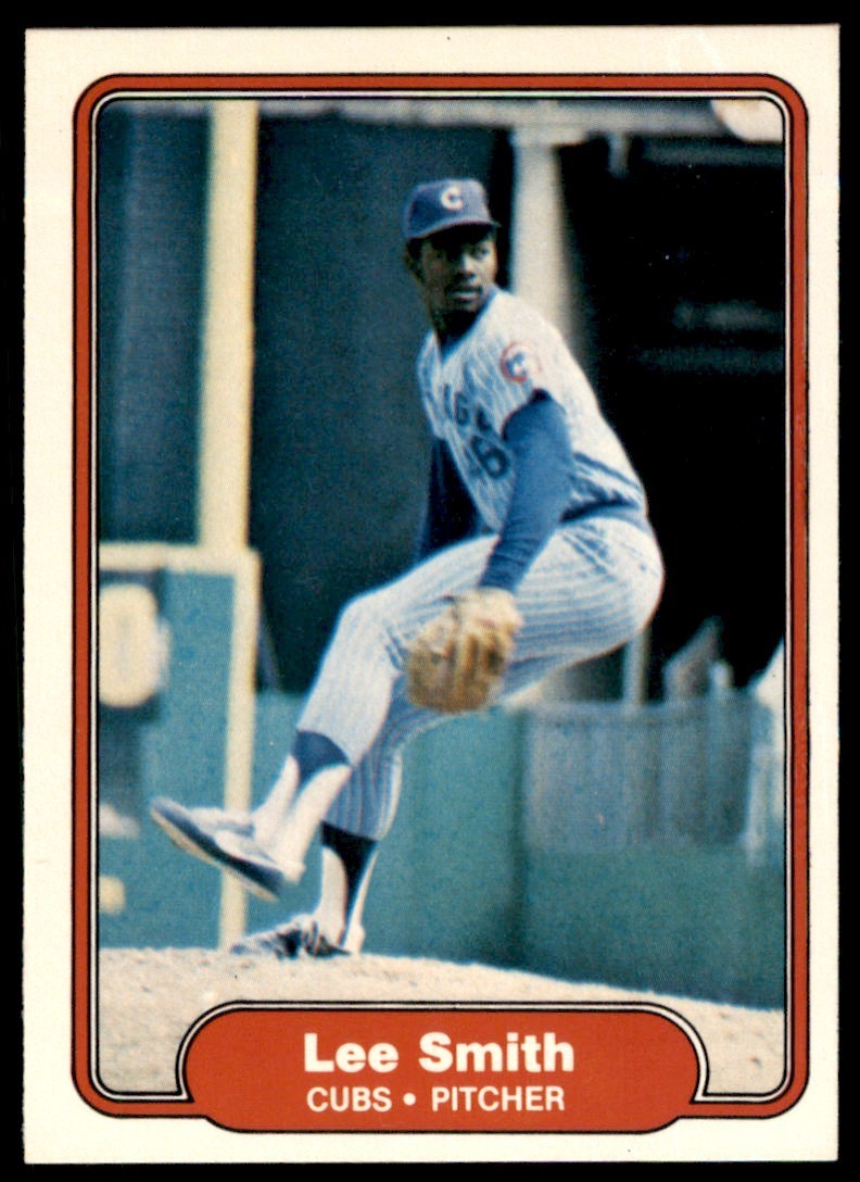 1982 Fleer #603 Lee Smith RC ERR/Cubs logo reversed