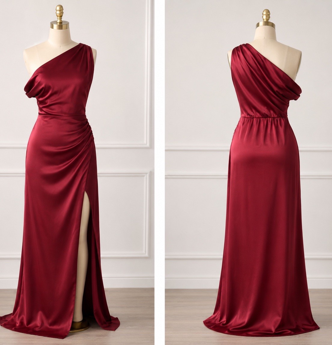cranberry satin dress Jovani 08699 Cranberry Off the Shoulder Dress