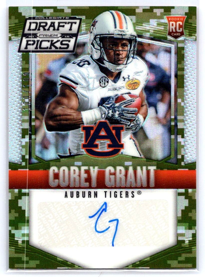 2015 Panini Prizm Collegiate Draft Picks #170 Corey Grant Camo Prizm AUTO /199