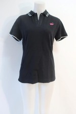 Mens McQ by Alexander McQueen Black White Cotton Pique Polo Style Shirt S