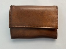 FREE SHIP Vtg Trifold 6-Key holder  Snap closure Faux Leather. Stocking stuffer!