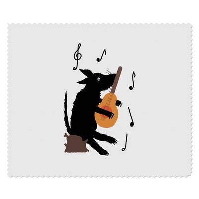 2 Mikrofaser-Gläser-/Brillenputztücher ''Hund mit Gitarre'' (LC00032829)