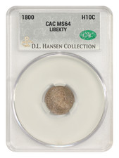1800 H10C CACG MS64 (LIBEKTY) ex: D.L. Hansen - Type 2, Heraldic Eagle