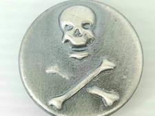 2oz Skull and Crossbones 999+ fine silver bullion bar 87.00 per troy oz