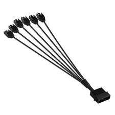 Molex to 4 Pin Fan Cable 12V Full Speed PC Fan Power Splitter, 6PCS 4-Pin