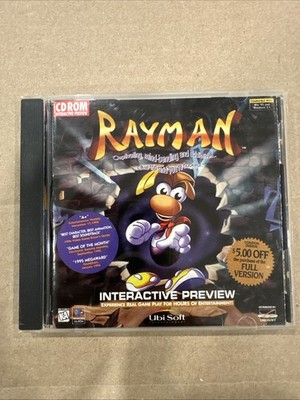 Rayman Interactive Preview PC CD-Rom Game 1995 Ubisoft Demo UNTESTED