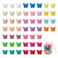 50 Packs Assorted Color Butterfly Hair Clips, Beautiful Mini Butterfly Hair Clip