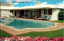 Bob Hope's Palm Springs Home & Swimming Pool, CA Postcard KF6