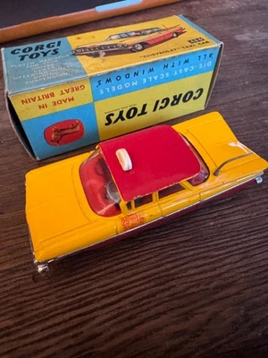 CORGI TOYS "CHEVROLET" TAXI CAB REF 480 BOITE D'ORIGINE MADE IN GREAT BRITAIN - Photo 1/4