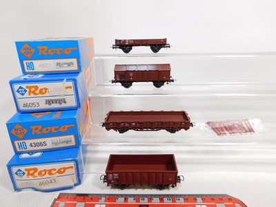 4X Roco H0 AC Freight Car DB 4306S 46011 46043 46053 Box #DM11-0,5