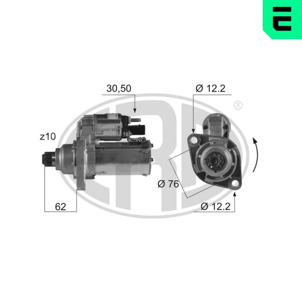 ERA Anlasser Starter 220448A 12V FüR VW Tiguan Golf 5 1K1 6 5K1 Jetta 3 1K2 B6 4-image