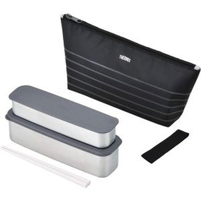 Thermos Dsa804W Bkbd 2Tier Lunch Box 28.1 Fl Oz 815 Bento 2 Tier Slim