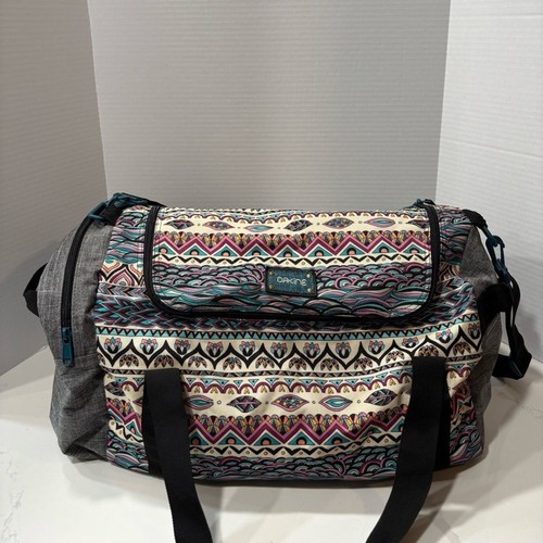 Dakine Multicolor Patterned Duffel Bag with Shoulder Strap Travel Carryon