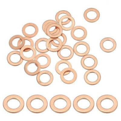 Kupferdichtringe M6 10mm 25 Stück Flach Unterlegscheiben Crush Washer
