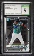 2021 Bowman Chrome Prospects Starlin Aguilar #BCP-249 CSG 9 Mint 0au4