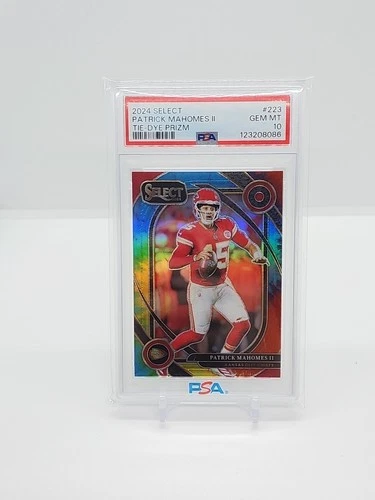 2024 Select NFL Patrick Mahomes II Tie Dye /25 Prizm PSA 10 Gem Mint #223