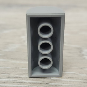 Lego 6192bpb06 Light Bluish Gray Slope Curved 2 x 4 Dark Green Rectangle Pattern