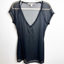 Y2K Vintage Victoria's Secret black sheer slip dress size: M