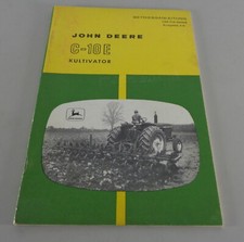 Operating Instructions / Handbook John Deere Cultivator C - 10 E  