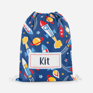 personalised childrens drawstring bags