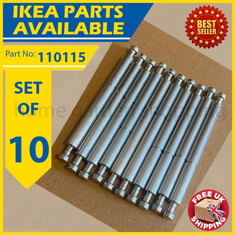 110115 x 10 IKEA Twin Head (Double Ended) Cam Bolt Shaft/Rod for