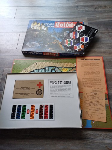 Vintage Parker Games Escape From Colditz Brettspiel 70er Jahre komplett & originalverpackt