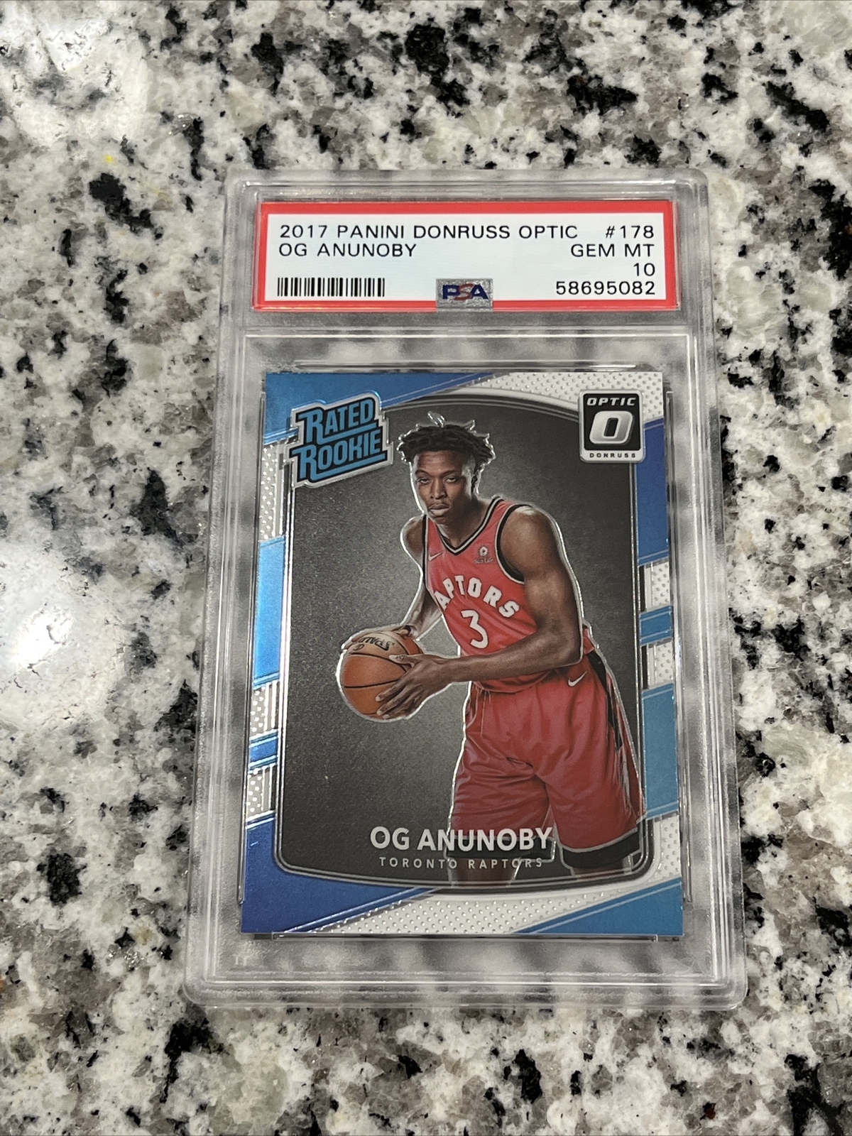 2017-18 Donruss Optic OG Anunoby Rated Rookie RC #178 PSA 10 GEM MT Raptors