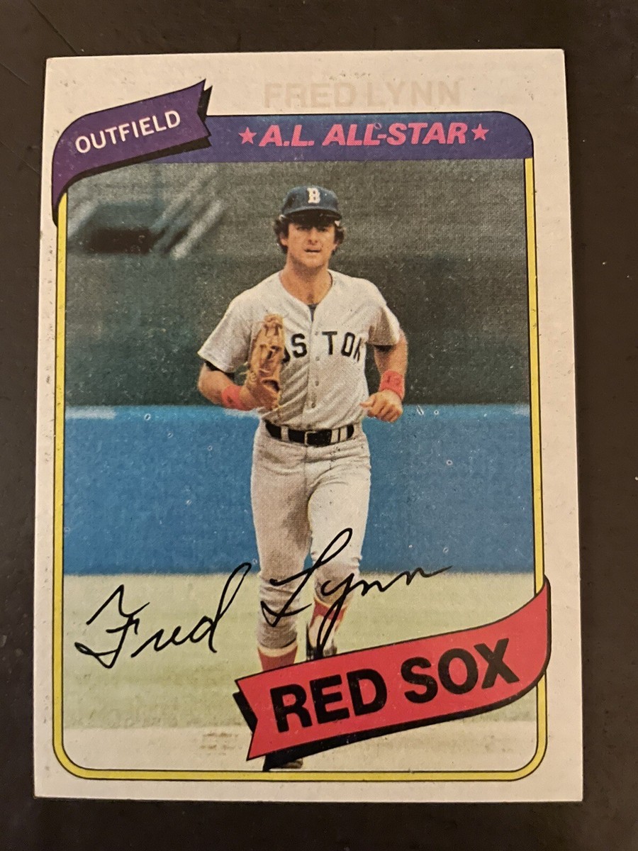 1980 TOPPS RARE ERROR #110 FRED LYNN NO NAME FRONT SET BREAK FREE