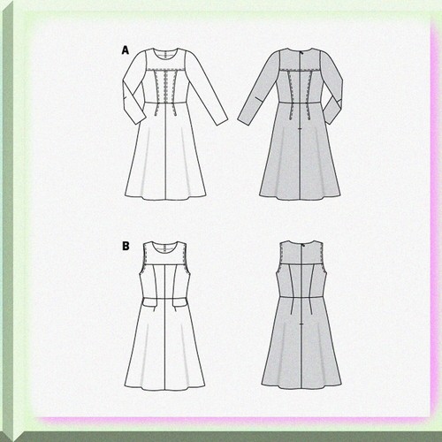 VersaDress Kit: Misses' Long Sleeve & Sleeveless Dress Sewing Pattern, Sizes 8-1 - Picture 6 of 7
