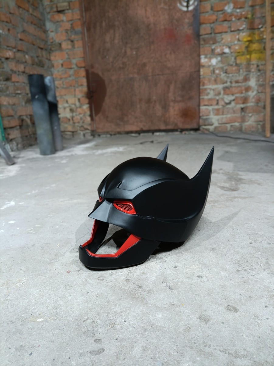 batman beyond cosplay on a motorcycle helmet Batman Beyond Helmet 22 inch for Cosplay