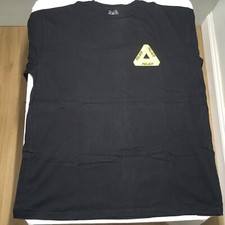 Palace Skateboards Tri-Ferg T Shirt XXL Black Yellow/Green Brand New