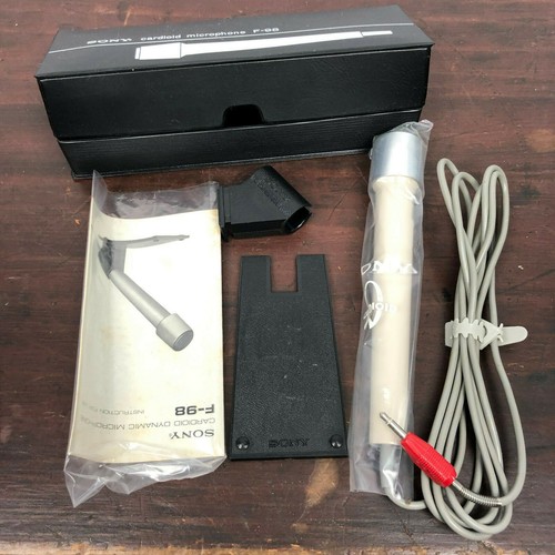 Microphone Cardioïde Vintage Sony F-98 Avec Support Dans