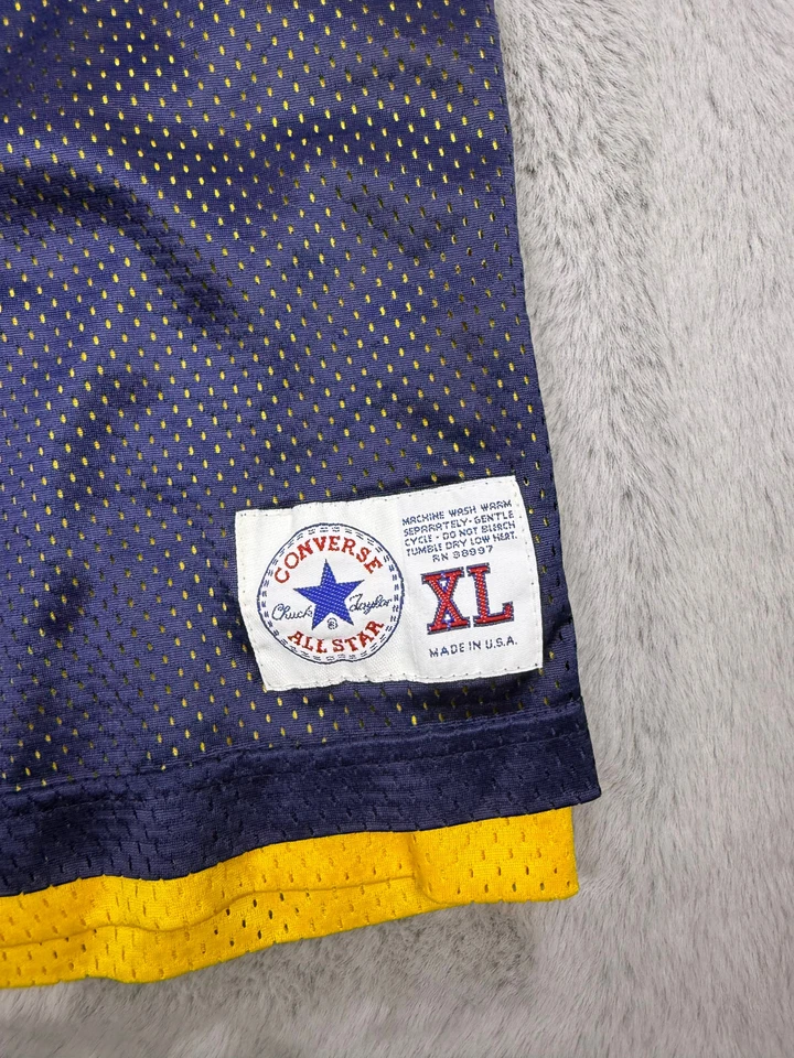 Pantalones Cortos Converse Para Hombre Extra Grandes Reversibles Azul Amarillo Chuck Taylor Hechos en EE. UU. Foto 2 de 4