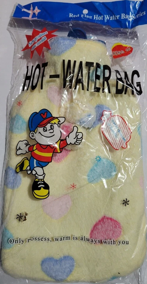 Botella de agua y bolsa de goma caliente relajante terapia de calor frío 12" X 6" amarillo Foto 3 de 4