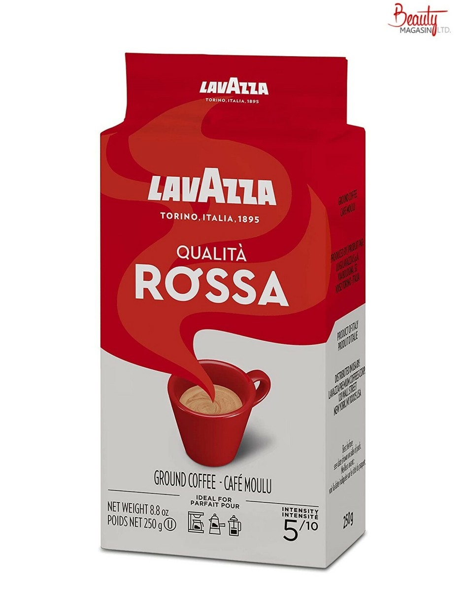 Lavazza Qualita Rossa Ground Coffee 250g Italian Medium Roast Rich