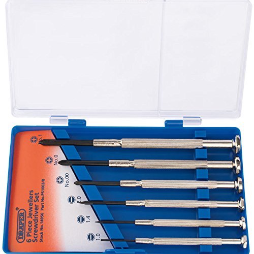 Draper 6 Piece Jewellers Precision Screwdriver Set In Case, Model