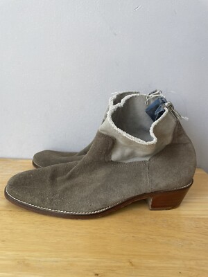 靴 ZADIG & VOLTAIRE ZIP UP SUEDE BOOTS Zadig Voltaire Suede Canvas Ankle Zip Boots Womens Sz 38 / US 7 | eBay