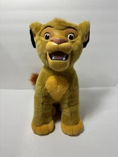 Disneyland Simba Plush Plastic Face Walt Disney World 14" Rubber/Vinly