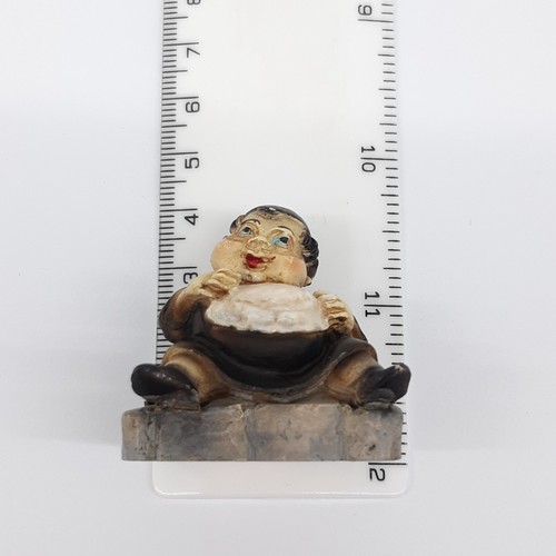 Nuova Legno Art 2 Monks Friars Figures Made in Italy Collectible Dipinto a Mano - Picture 11 of 12