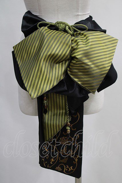 Ozz Oneste / Decorative Obi Black H-24-01-10-2006-Oo-To-Kb