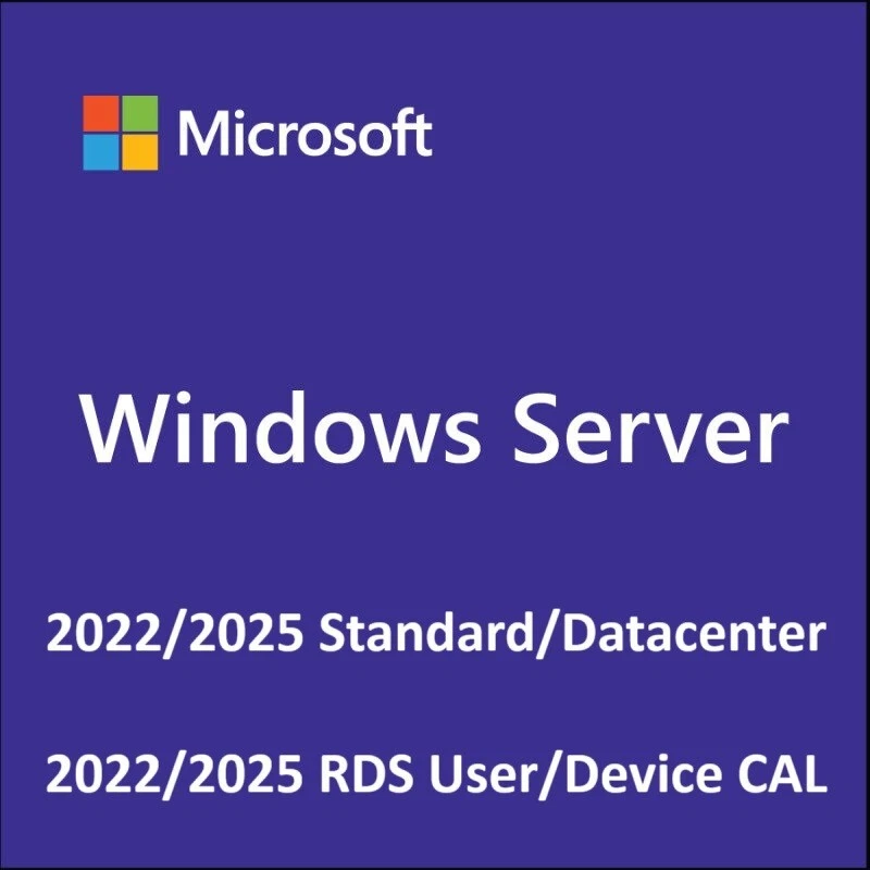 Microsoft Windows 2022 & 2025 Standard Datacenter + 50 RDS User Device CAL