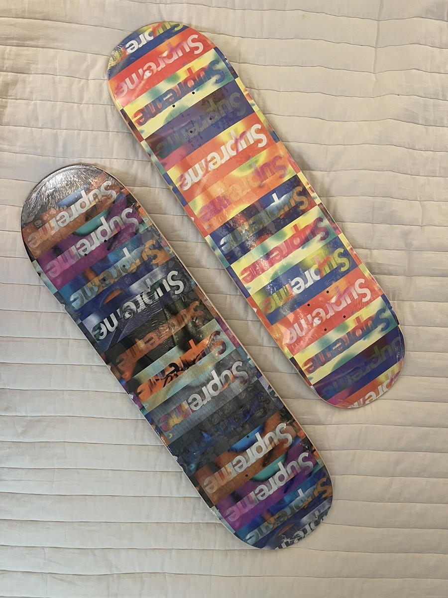 SUPREME Set of Two 2 Distorted Box Logo Skateboard Deck SUPREME Set of Two 2 Distorted Box Logo Skateboard Deck