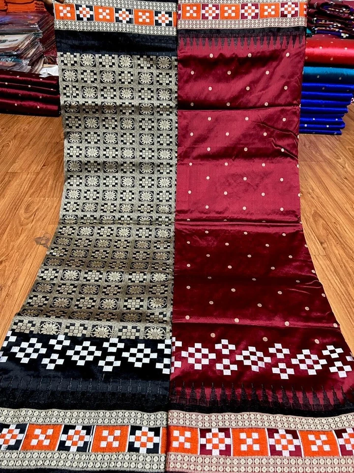 Exquisitos saris de seda Pasapali de Odisha con intrincado tejido fastival wear Foto 4 de 4