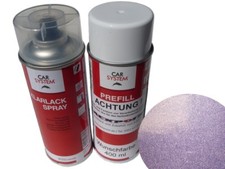 Spray Cans Set 400ml Base Coat Ral 4012 Purple Metallic+Clear Varnish Lackpoint