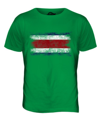 COSTA RICA DISTRESSED FLAG MENS T-SHIRT TOP COSTA RICAN SHIRT FOOTBALL GIFT
