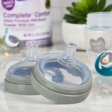 Parent's Choice Simplyst Baby Bottle Nipple Nipples 3 Months Medium Flow x 2 Nu