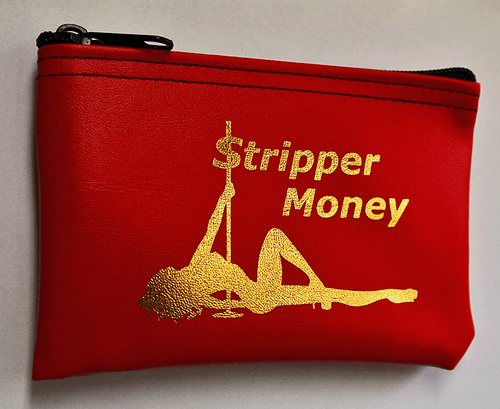 Pole Dancer Stripper Exotic Performer Cash Purse Twin Pack Money Bag - Picture 6 of 12