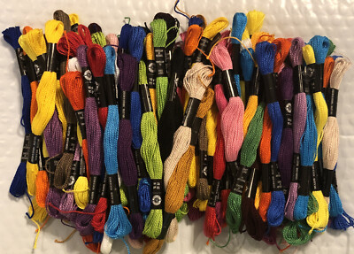 100 Skeins Loops & Threads 100% Cotton Craft Cord Assorted Color 10 Yd Per Skein