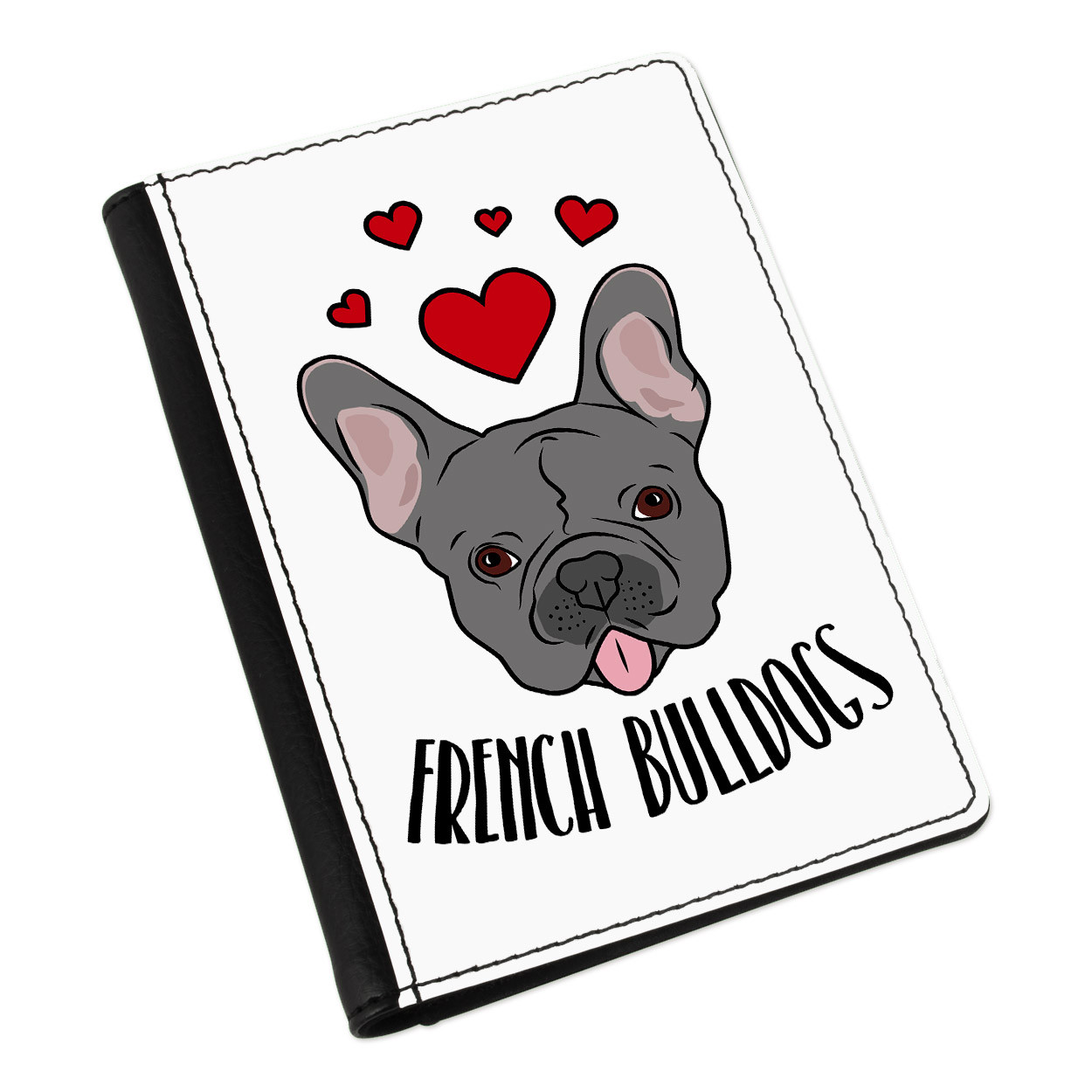 Love French Bulldogs Passport Holder Cover Case Wallet - Funny Dog Puppy