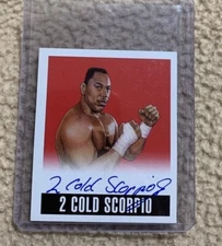 2 COLD SCORPIO 2014 Leaf Originals Wrestling Mini On Card Auto RED SP 2/10 WWF